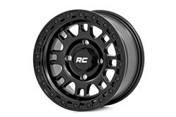 Rough Country 82 Series Semi-Gloss Black Wheels with Black Simulated Beadlock 14x7