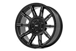 Rough Country 83 Series Gloss Black Wheels with Machined Accents 17x9