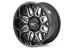 Rough Country 86 Series Gloss Black Wheels with Machined Accents 20x10