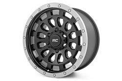Rough Country 87 Series Matte Black Wheels with Machined Simulated Beadlock 17x8.5