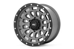 Rough Country 87 Series Matte Gray Wheels with Black Simulated Beadlock 17x8.5