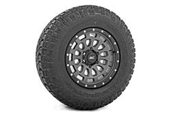 Rough Country 87 Series Matte Gray Wheels with Black Simulated Beadlock
