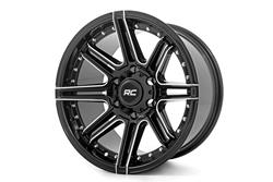 Rough Country 88 Series Gloss Black Wheels with Machined Accents 17x9