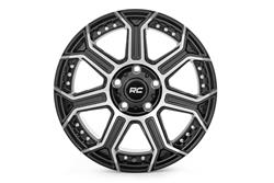 Rough Country 89 Series Gloss Black Wheels with Machined Gunmetal Accents