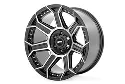 Rough Country 89 Series Gloss Black Wheels with Machined Gunmetal Accents 20x9