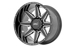 Rough Country 91 Series Gloss Black Wheels with Machined Accents 20x12
