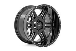 Rough Country 92 Series Gloss Black Wheels with Machined Accents 22x12