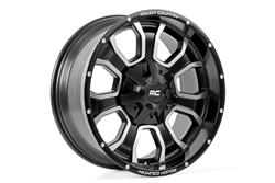 Rough Country 93 Series Matte Black Wheels with Machined Accents 20x10