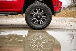 Rough Country 93 Series Matte Black Wheels with Machined Accents