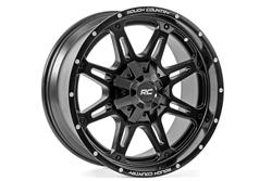 Rough Country 94 Series Matte Black Wheels with Machined Accents 20x10