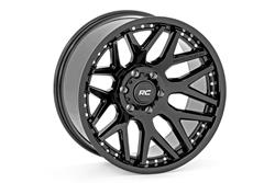 Rough Country 95 Series Gloss Black Wheels with Machined Accents 20x10