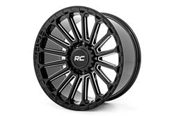 Rough Country 97 Series Gloss Black Wheels with Machined Accents 17x9