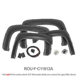 Rough Country Pocket Fender Flares for 2007-2013 SILVERADO 1500 - F-C11612A