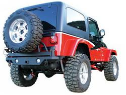 Rampage Recovery Rear Bumpers with Tire Carrier for 1987-2006 WRANGLER - 76610