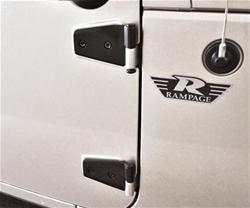 Rampage Door Hinges for 2007-2017 WRANGLER, 2018 WRANGLER JK - 87641