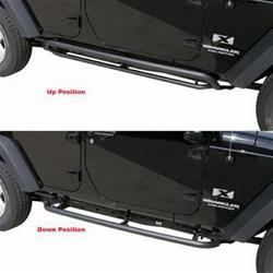 Rampage Retractable Rockguard Step Bars for 2007-2017 WRANGLER, 2018 WRANGLER JK - 88732