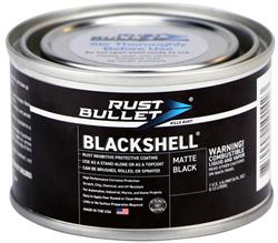 Rust Bullet BlackShell Protective Paint 0.25 Pint Matte Black 850002101423