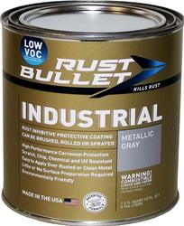 Rust Bullet Industrial Low VOC Paint 1 quart Metallic Gray/Silver 850154005075