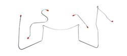 The Right Stuff Brake Line Sets for 1964-1965 GTO, LEMANS, TEMPEST - AKT6401