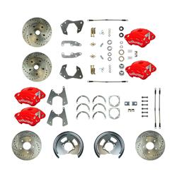 The Right Stuff Performance Series Front and Rear Disc Brake Conversion Kits for 1965-1968 BEL AIR, BISCAYNE, IMPALA - FSC664WKCZ