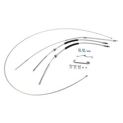 thumbnail interactive-video image 1 of 1968-72 Chevelle El Camino Parking Brake Cable Kit - T400 Transmission 1 of 2