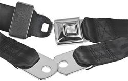 RetroBelt Push-Button Lap Belts 268-BLK-75-21