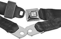 RetroBelt Push-Button Lap Belts 268-BLK-60-21