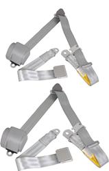 RetroBelt Aviation Retractable Lap and Shoulder Seat Belts 359-GRY