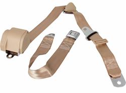 RetroBelt 3-Point Retractable Lap and Shoulder Seat Belt Systems RB-6475GMKT-TAN-BU