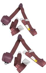 RetroBelt 3-Point Retractable Lap and Shoulder Seat Belt Systems RB-557HKT-BRG