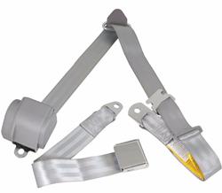 RetroBelt 3-Point Retractable Lap and Shoulder Seat Belt Systems RB-7073ZKT-GRY