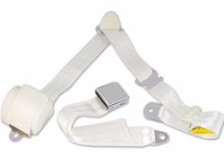 RetroBelt 3-Point Retractable Lap and Shoulder Seat Belt Systems RB-7073ZKT-WHT