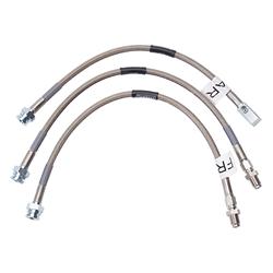 Mustang II 2 GM Metic Braided Stainless Brake Hose Line Kit Front End IFS 
