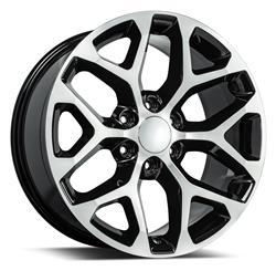 REV Wheels 582 Series OE Replica Gloss Black Machined Wheels 22x9