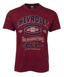 Chevrolet One Hundred Years T-Shirt, Red - Free Shipping on Orders Over ...