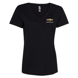 Ladies Chevrolet Bowtie V-Neck T-Shirt