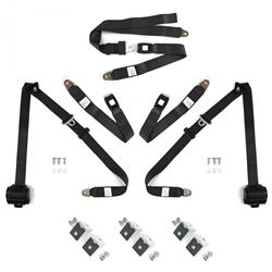 SafeTBoy 3-Point Retractable Bench Seat Belt Kits STBSBK3PSBKB