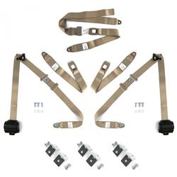 SafeTBoy 3-Point Retractable Bench Seat Belt Kits STBSBK3PSTNB
