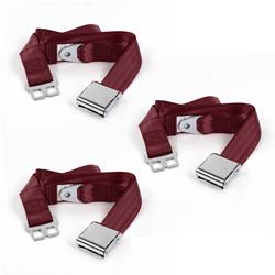 SafeTBoy 2-Point Airplane Buckle Lap Belts for 1937 MODEL 74, 1938 MODEL 82 A, 1939-1940 STANDARD - STBCDE70