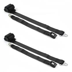 SafeTBoy 2-Point Retractable Push Button Buckle Lap Belts for 1980-1987 EAGLE - STBCDF6B
