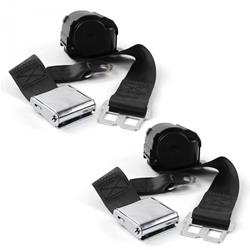 SafeTBoy 2-Point Retractable Airplane Buckle Lap Belts for 1937-1940 3/4 TON PICKUP, 1/2 TON PICKUP, 1937-1941 1 TON PICKUP - STBCE602
