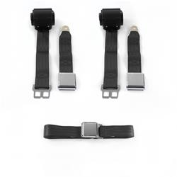 SafeTBoy 2-Point Retractable Airplane Buckle Lap Belts for 1953-1956 TR2, 1955-1957 TR3, 1957-1961 TR3A - STBCEB17