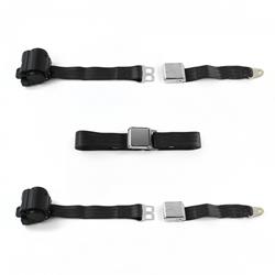 SafeTBoy 2-Point Retractable Airplane Buckle Lap Belts for 1950-1954 RAMBLER - STBCEB25