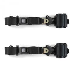 SafeTBoy 3-Point Retractable Push Button Buckle Lap Belts for 1953-1956 TR2, 1955-1957 TR3, 1957-1961 TR3A - STBCF763