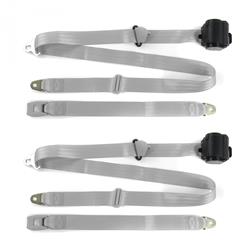 SafeTBoy 3-Point Retractable Push Button Buckle Lap Belts for 1953-1956 TR2, 1955-1957 TR3, 1957-1961 TR3A - STBCFAD8