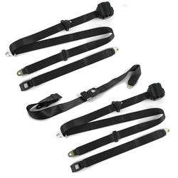 SafeTBoy 3-Point Retractable Push Button Buckle Lap Belts for 1961-1971 SCOUT, 1971-1980 SCOUT II - STBCFE7E