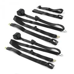 SafeTBoy 3-Point Retractable Push Button Buckle Lap Belts for 1982-1993 S10, 1982-1990 S15, 1991-1993 SONOMA - STBCFDED