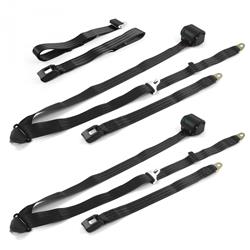 SafeTBoy 3-Point Retractable Push Button Buckle Lap Belts STBCFDAB