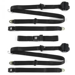SafeTBoy 3-Point Retractable Push Button Buckle Lap Belts for 1979-1986 CAPRI, 1979-1993 MUSTANG - STBCFDAD