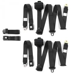 SafeTBoy 3-Point Retractable Push Button Buckle Lap Belts STBCFEA0
